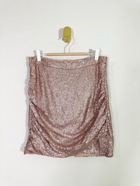 Saint Genies ASOS Dusty Pink Sequin Mini Skirt NWT